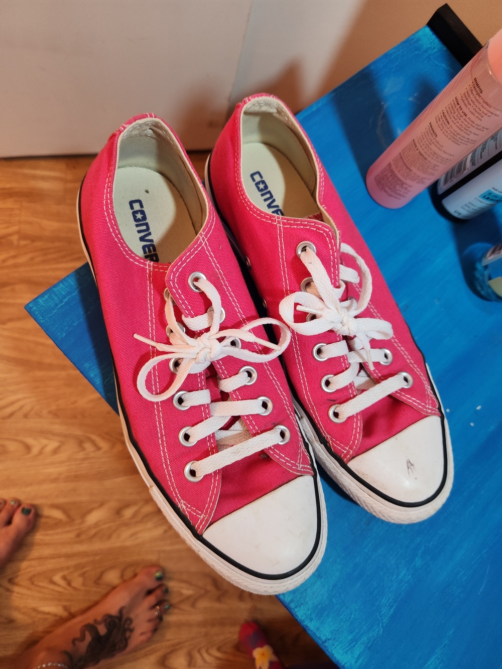 Converse Pink Low Top Canvas Sneakers